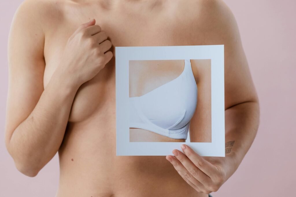 Empowering image promoting breast cancer awareness and survivor strength.